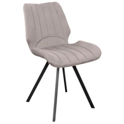 Scaun Deco Orson Catifea Beige+ Black Legs