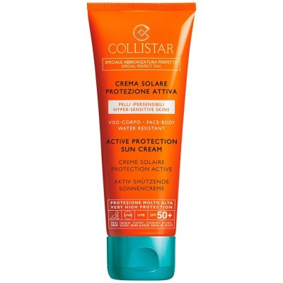 Солнцезащитный крем масло лосьон Collistar Active Protection Sun Cream SPF50 100ml