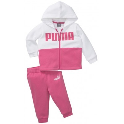 Costum sportiv pentru copii Puma Minicats Colorblock Jogger Fl Sunset Pink 74