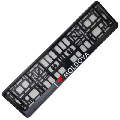 Рамка для номерного знака Automotiv TIP 1 Standart 2pcs I love Moldova