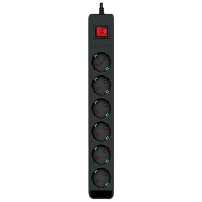 Сетевой фильтр Sven Optima 3m 6s Black