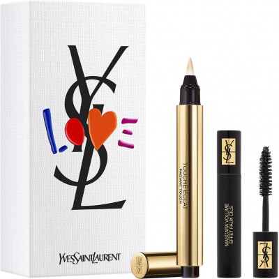 Set produse cosmetice decorative Yves Saint Laurent Touche Eclat 02 + Mini Mascara