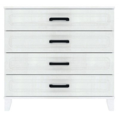 Комод Yasen Нордик 4Ш Белый/Белая Структура