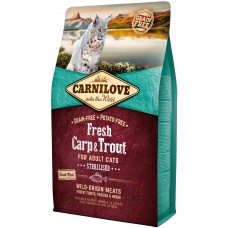 Hrană uscată pentru pisici Carnilove Adult Cats Fresh Carp & Trout 6kg