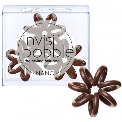 Elastice pentru păr Invisibobble Nano Pretzel Brown 3pcs