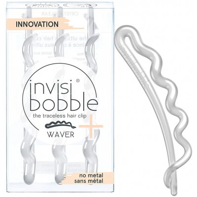 Agrafe pentru păr Invisibobble Waver Plus Clear Crystal 3pcs