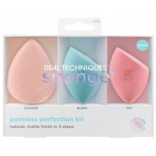 Sponge de machiaj Real Techniques Pro-Matte Poreless Perfecting Sponge 3pcs