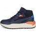 Bocanci pentru copii Puma X-Ray Speed Mid Wtr Jr Peacoat/Victoria Blue/Nasturtium 35.5