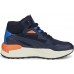 Bocanci pentru copii Puma X-Ray Speed Mid Wtr Jr Peacoat/Victoria Blue/Nasturtium 35.5