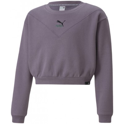 Hanorac pentru copii Puma Classics Grl Crew Fl G Purple Charcoal 140