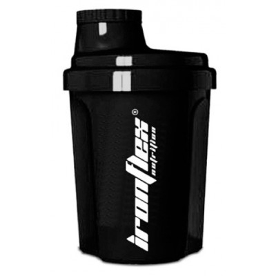 Shaker pentru nutriție sportivă IronFlex Nano Black 300ml