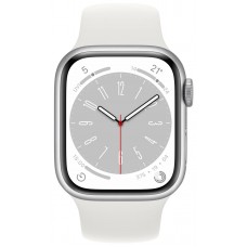 Смарт-часы Apple Watch Series 8 45mm Silver Aluminium Case with White Sport Band (MP6N3)