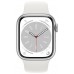 Смарт-часы Apple Watch Series 8 45mm Silver Aluminium Case with White Sport Band (MP6N3)