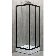 Cabină de duș Manopera Elegant EG408/BL (80x80x190) Transparenta Negru