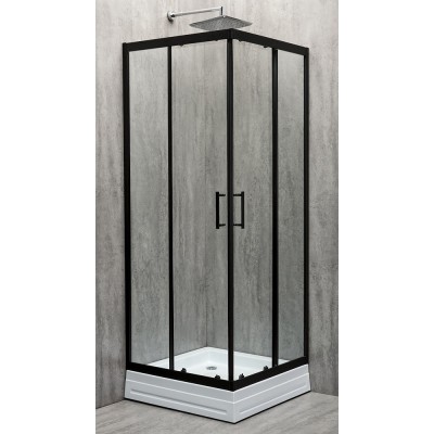 Душевая кабина Manopera Elegant EG410/BL (100x100x190) Transparenta Negru