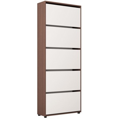 Rafturi pentru pantofi Mobildor-Lux Leo 80 (203x80x27) Wenge/White