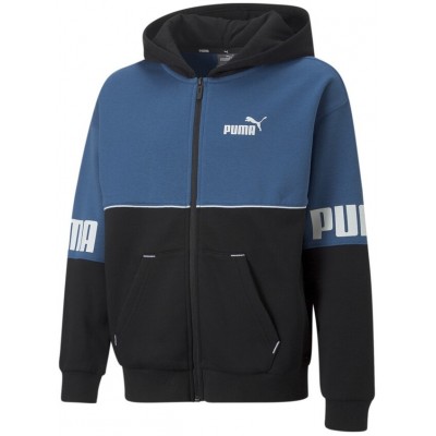 Детская толстовка Puma Power Colorblock Full-Zip Fl B Lake Blue 128