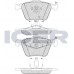 Set placute frână ICER 181655