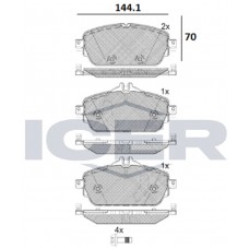 Set placute frână ICER 182212