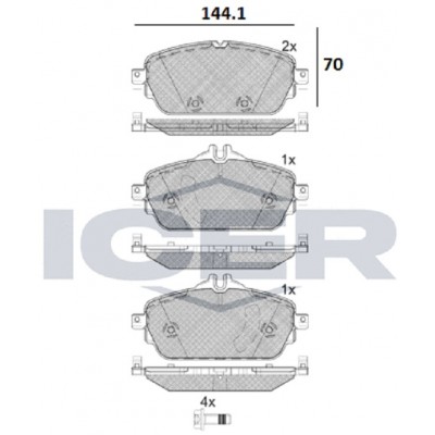 Set placute frână ICER 182212