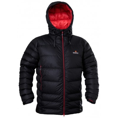 Jeaca cu puf pentru bărbați Warmpeace Alaskan Jacket L Black/Mars Red