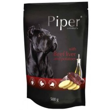 Hrană umedă pentru câini Dolina Noteci Piper Beef Liver & Potatoes 10x500g