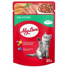 Hrană umedă pentru pisici Мяу Kitten Meat 0.08kg 24pcs