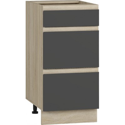 Bucatarie modulara Magnusplus Jetta Jos №8 Cabinet Graphite/Oak Sonoma