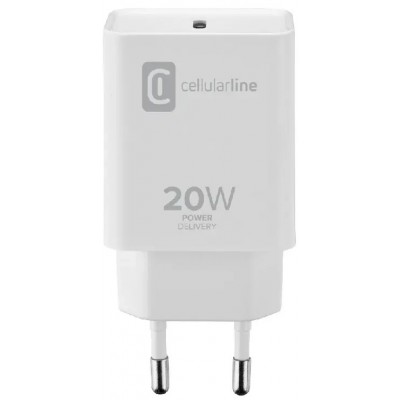 Зарядное устройство CellularLine Type-C 20W White