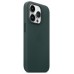 Husa de protecție Apple iPhone 14 Pro Leather Case with MagSafe Forest Green