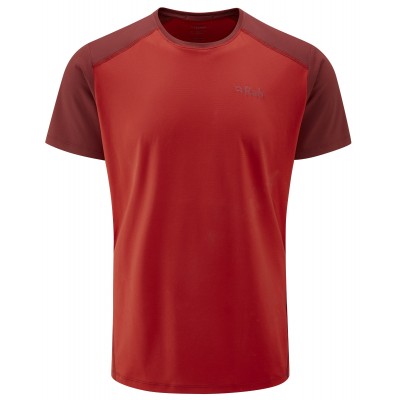 Мужская футболка Rab Force Tee Ascent Red/Oxblood Red M