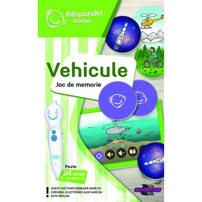 Joc educativ de masa Raspundel Istetel Joc de memorie: Vehicule (19579)