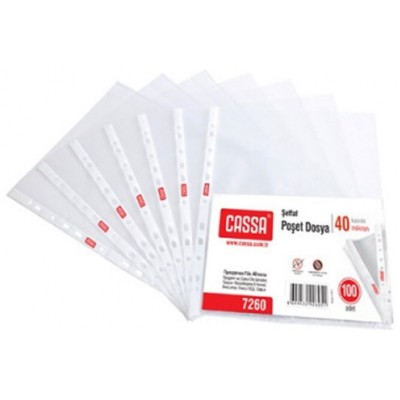 File protectie pentru documente Cassa A4/40mkm 100pcs (7260)