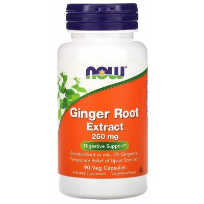 Витамины NOW Ginger Root Extract 250mg 90cap