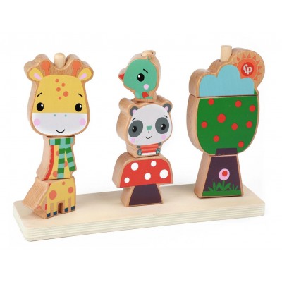 Piramida Fisher Price Wooden Stacking Puzzle (72029A)