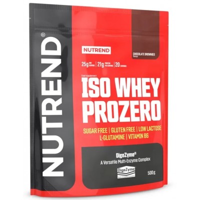 Proteină Nutrend Iso Whey Prozero Chocolate Brownies 500g