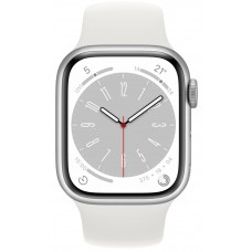 Смарт-часы Apple Watch Series 8 41mm Silver Aluminium Case with Sport Band White (MP6K3)