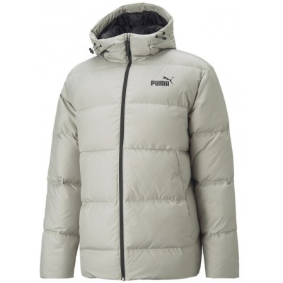 Мужской пуховик Puma Hooded Down Puffer Pebble Gray XXL