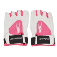 Перчатки для тренировок Biotech Pink Fit 1 White/Pink S