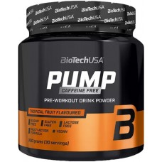 Complex pre-antrenament Biotech Pump Caffeine Free Tropical Fruit 330g