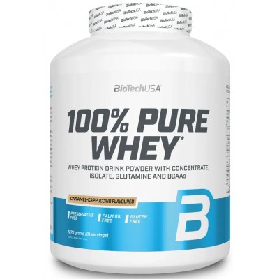 Proteină Biotech 100% Pure Whey Caramel & Capuccino 2270g