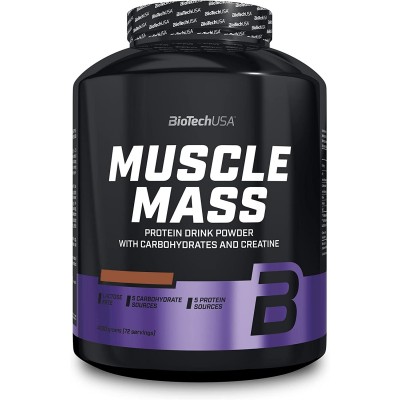 Гейнер Biotech Muscle Mass Strawberry 4000g