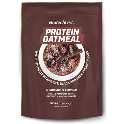 Fulgi de ovaz proteic Biotech Protein Oatmel Chocolate & Cherry 1000g