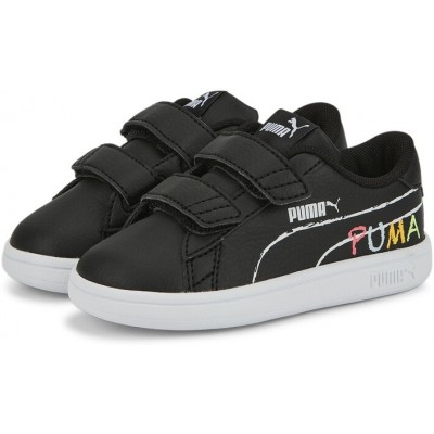 Ghete pentru copii Puma Smash V2 Home School V Inf Puma Black/White/Sunset Glow/Nitro Blue/Sun Stream 20