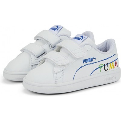 Кеды детские Puma Smash V2 Home School V Inf Puma White/Royal/Classic Green/Black/Dandelion 21