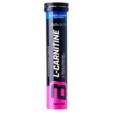 Produs pentru slăbit Biotech L-Carnitine 500mg Blueberry & Raspberry 20tab