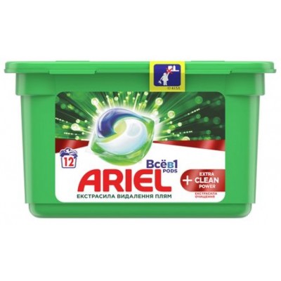 Капсулы для стирки Ariel Pods +Extra Clean Power 12x27.2g