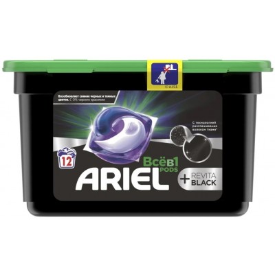 Капсулы для стирки Ariel Pods +Revita Black 12x21.3g