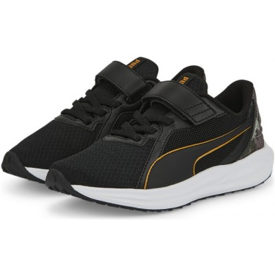 Adidași pentru copii Puma Twitch Runner Sashiko Ac Ps Puma Black/Orange Brick/Burnt Olive 27.5