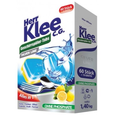 Detergent pentru mașine de spălat vase Herr Klee C.G. Silver Line (60+10)